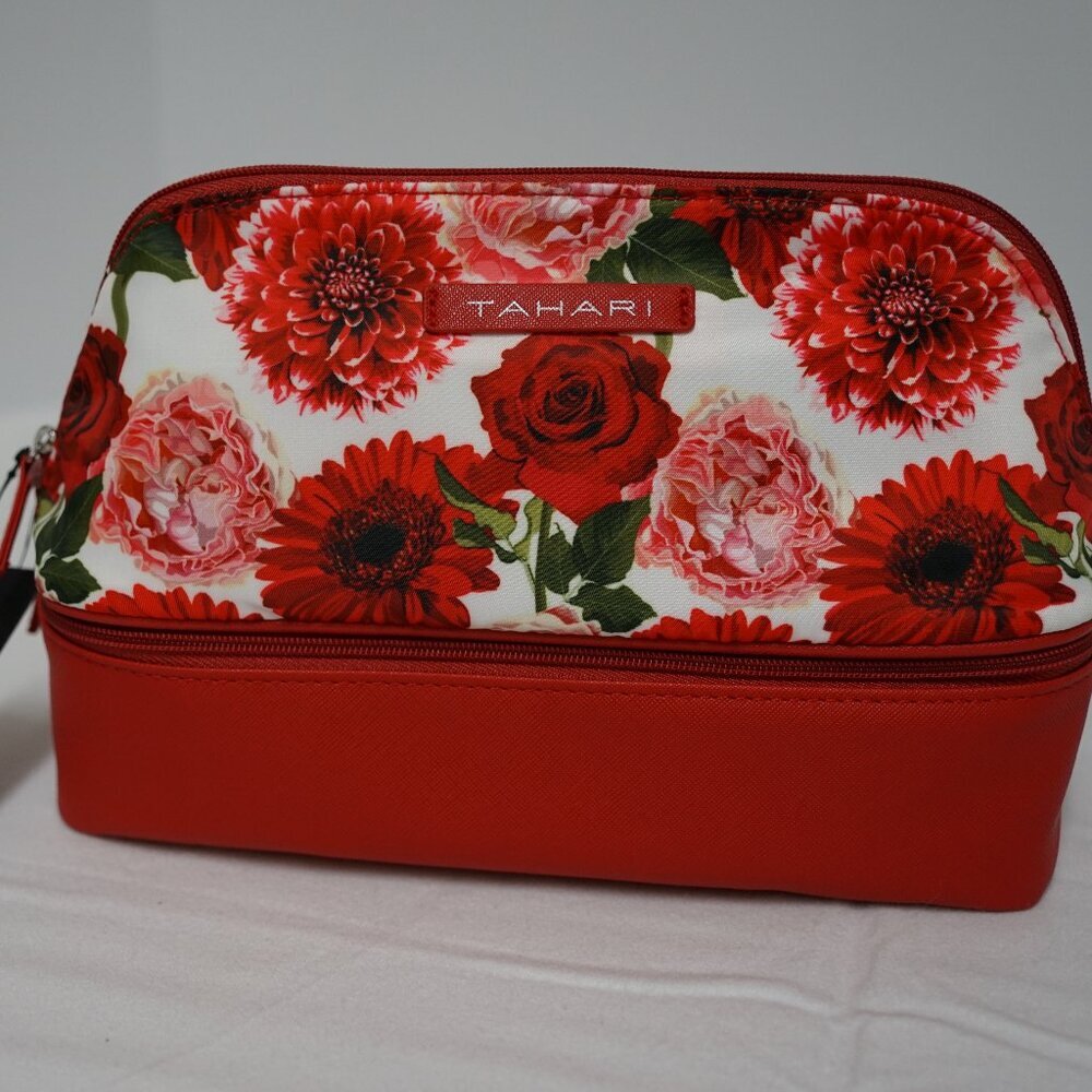 Tahari Floral Makeup Bag, NWT